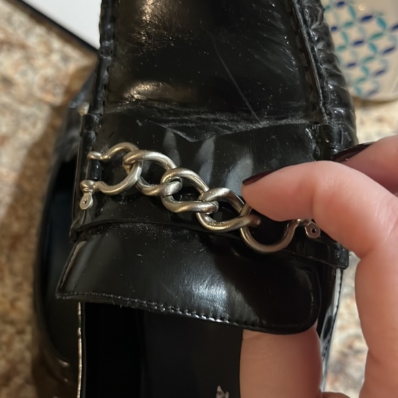 BURBERRY Black Patent Leather Loafers Size 36 - Picture 9 of 11